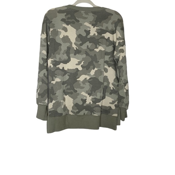 HIPPIE Rose Camo sweatshirt with side split. Long sleeves. Size M - Picture 5 of 8